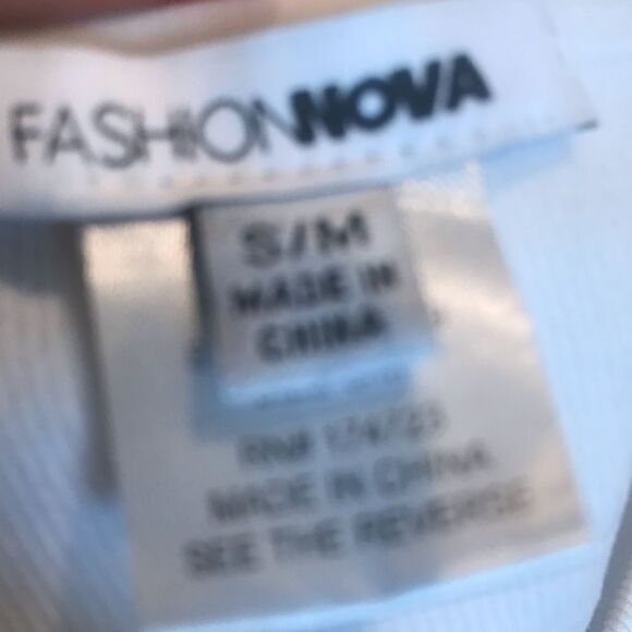 Fashion nova size S/M white one shoulder crop tank Women’sl - Picture 7 of 12